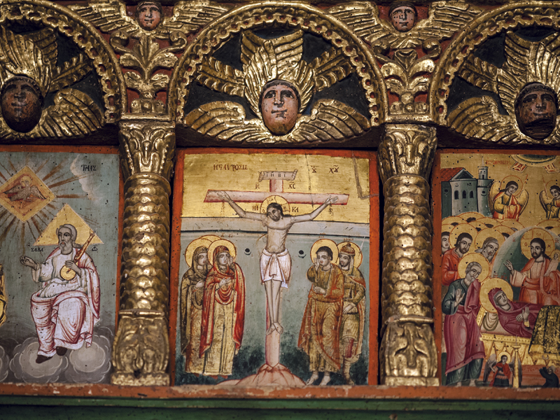 Details from an altarpiece, Nativity Church, Arbanasi