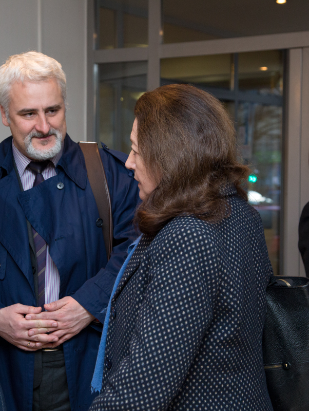 Lawyer Aleksandar Kashumov and Gergana Zhuleva from the Access to Information Program NGO