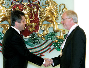 At the end of his term in Bulgaria John Beyrle was awarded with the highest state order