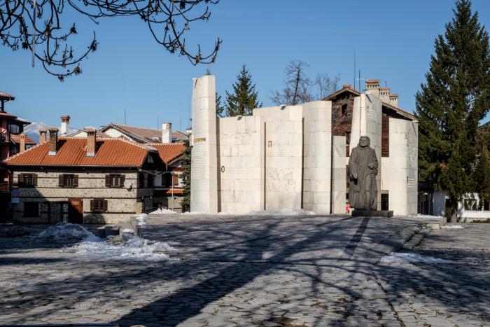 Monument to Father Paisiy in the centre of Bansko, his supposed birthplace