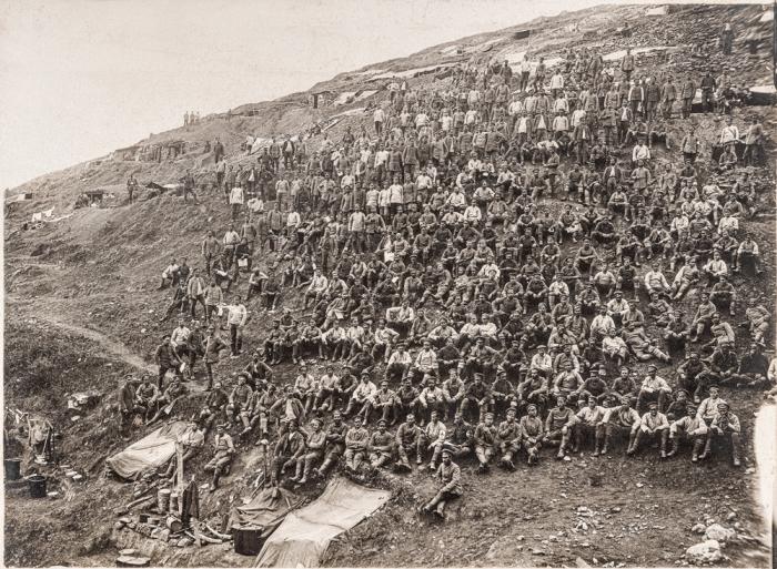 The 23rd infantry battalion of Shipka positioned north of Bitola, Macedonia, during the Great War