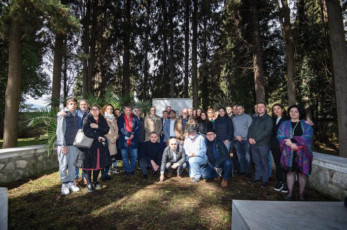 Bulgarians at the Jewish section of Kavala cemetery in March, 2023