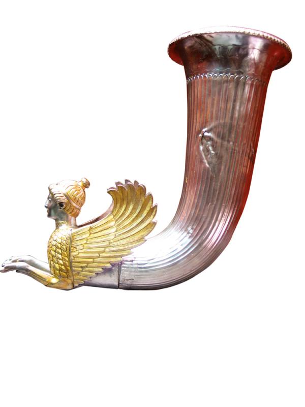 Silver wine drinking vessel from Borovo treasure