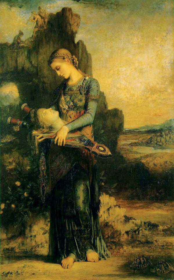 In 1860, Goustave Moreau imagined Orpheaus in a very different way from the Thracians