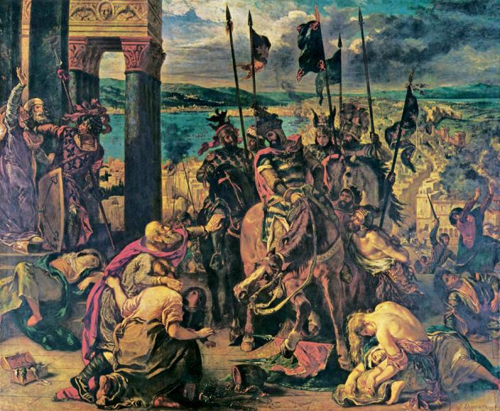 Crusaders enter Constantinople, Eugene Delacroix, 1840