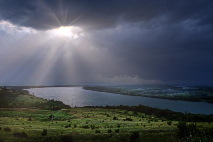 sunset over the danube