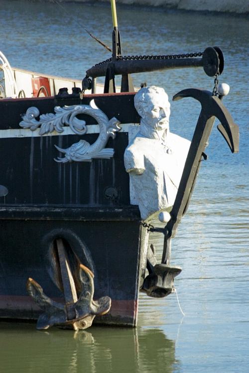 The ship's prow is decorated with a portrait of its namesake, Count Radetzky, a popular military leader