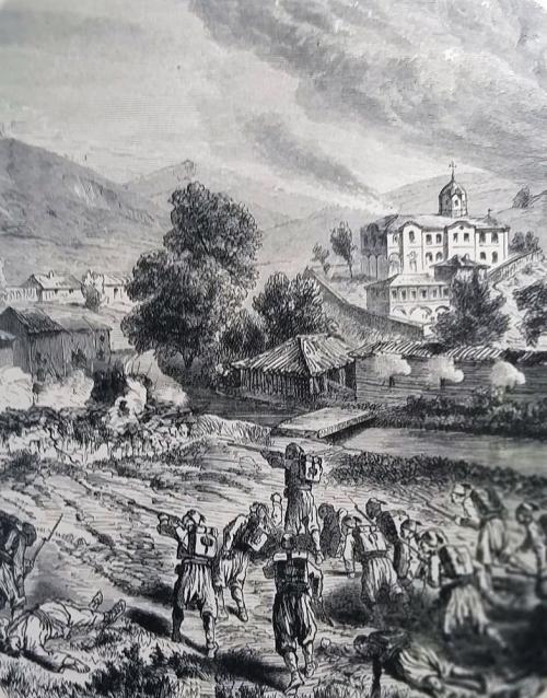 Kalofer in the 1870s, an engraving by Austrian traveller Felix Kanitz
