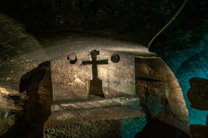 A 14th century underground church in Jajce, Bosnia and Herzegovina
