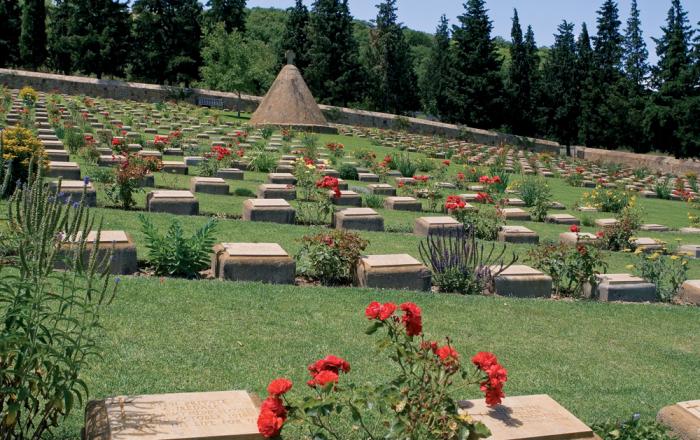 A British military cemetery near Doiran. In the 1918 battle British and Greek troops fought against the Bulgarians. The Bulgarians won but then retreated