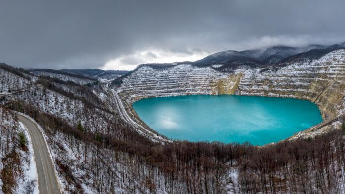 Copper mine lake, Bulgaria