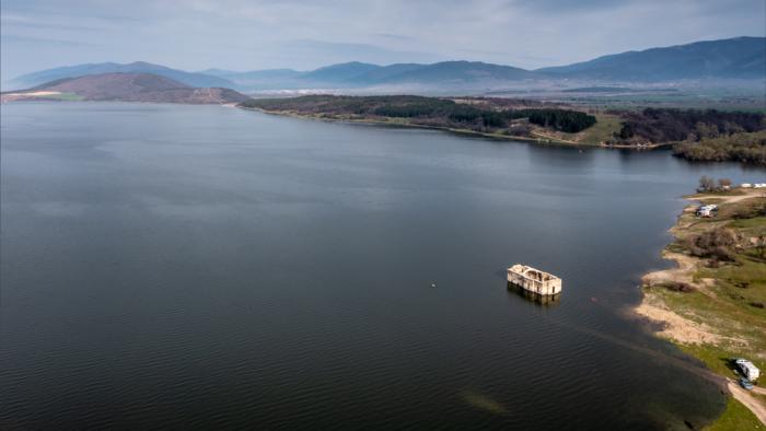Sunken church, Zhrebchevo dam, Bulgaria