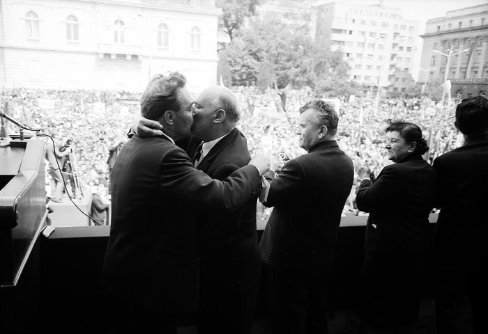 At the height of his career, with Soviet leader Leonid Brezhnev