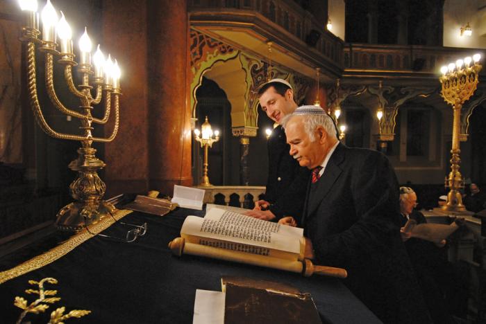Congregation at Sofia Central Synagogue