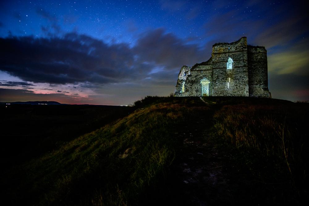 ancient and medieval fortress matochina night