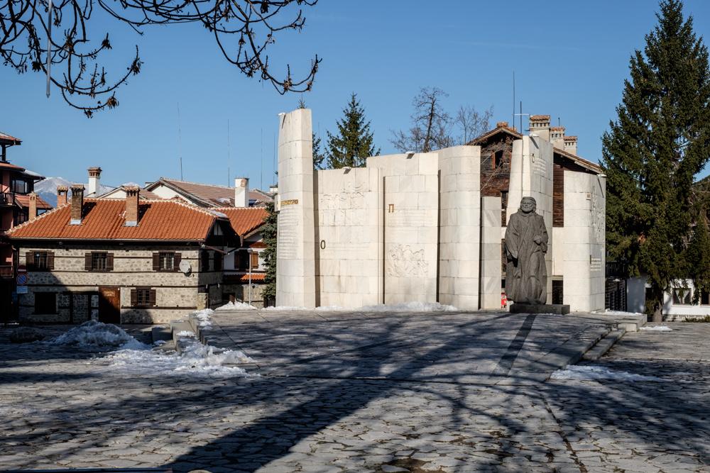 Monument to Father Paisiy in the centre of Bansko, his supposed birthplace