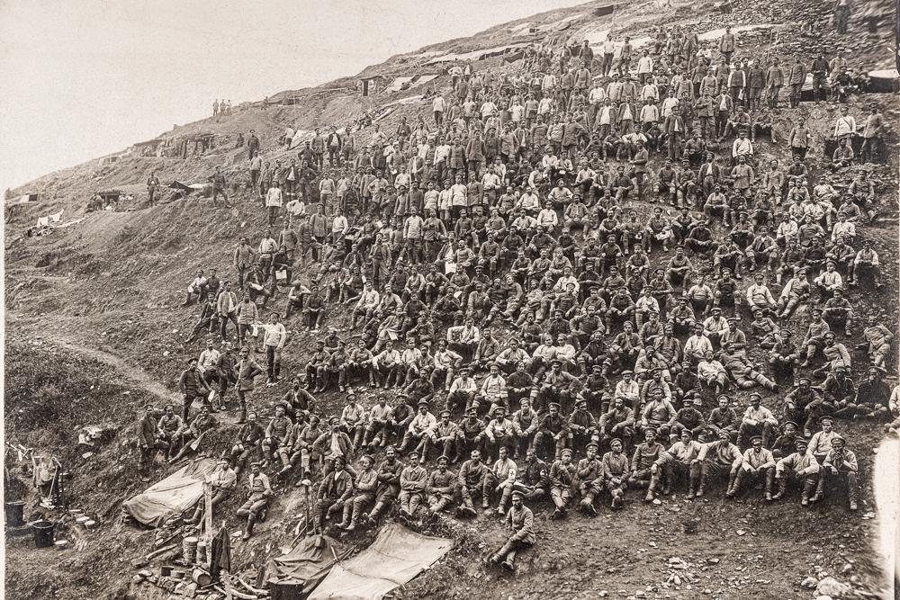 The 23rd infantry battalion of Shipka positioned north of Bitola, Macedonia, during the Great War